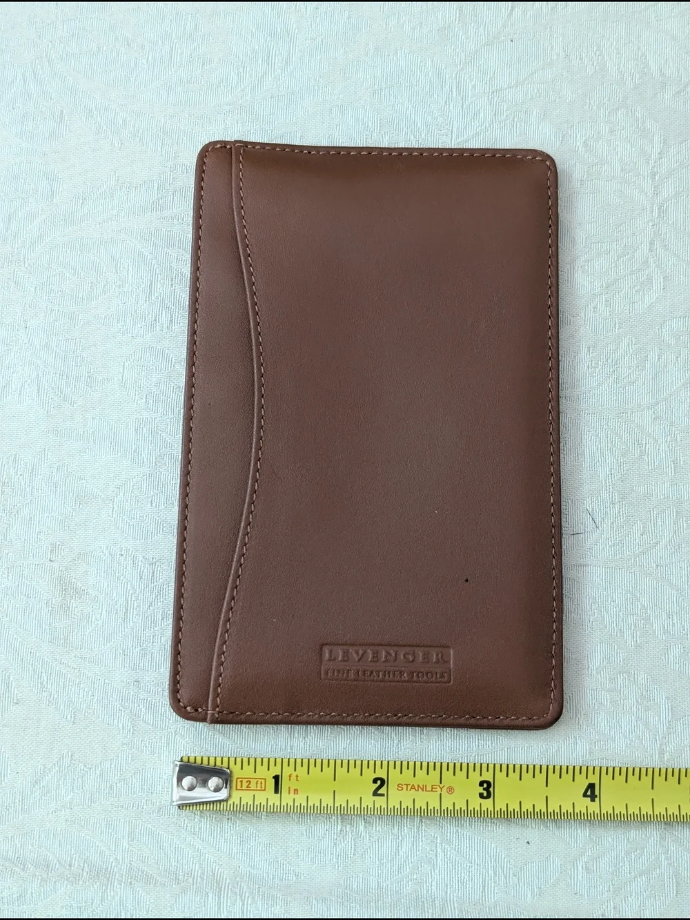 Levenger Brown Leather Passport Holder Travel Wallet Organizer